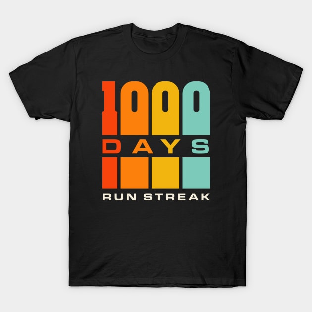 Run Streak Run Streaker 1,000 Days of Running Comma Day T-Shirt by PodDesignShop